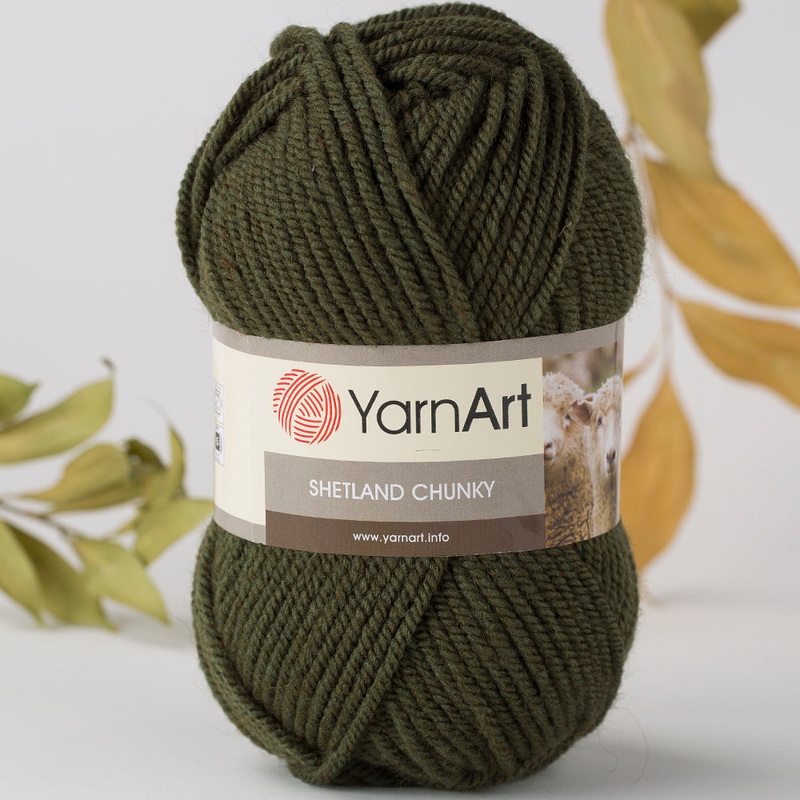 YarnArt Shetland Chunky Yarn, Green – 637
