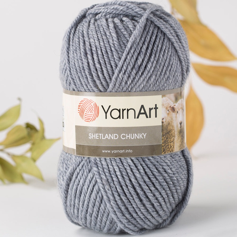 YarnArt Shetland Chunky Yarn, Grey – 636