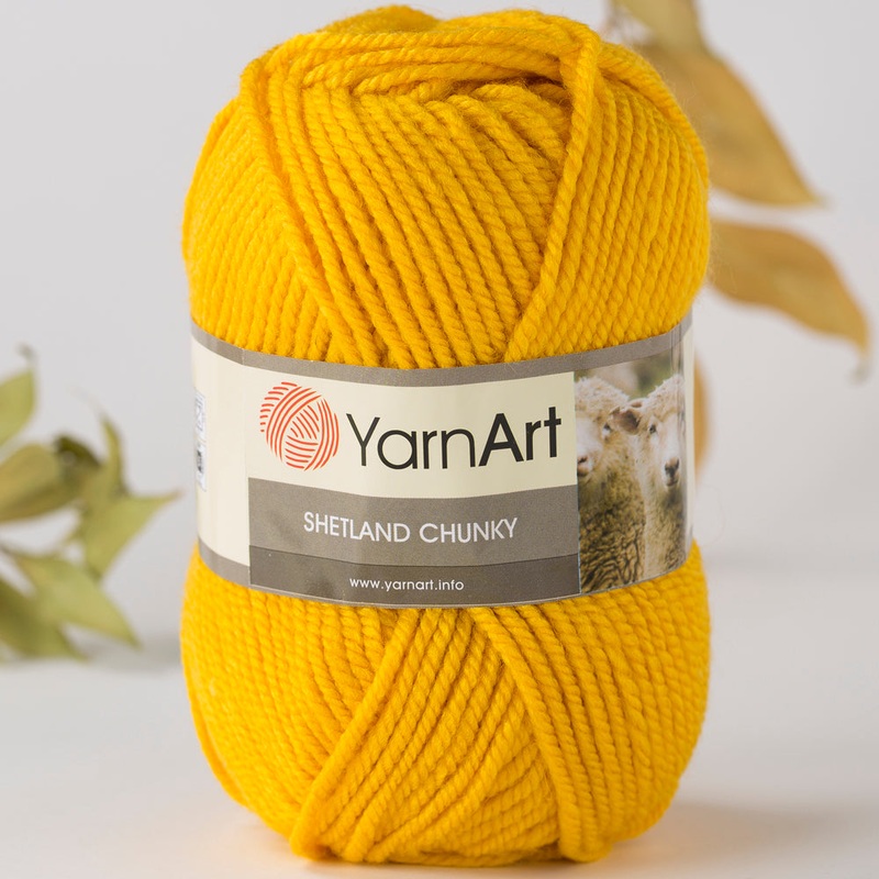 YarnArt Shetland Chunky Yarn, Yellow – 606