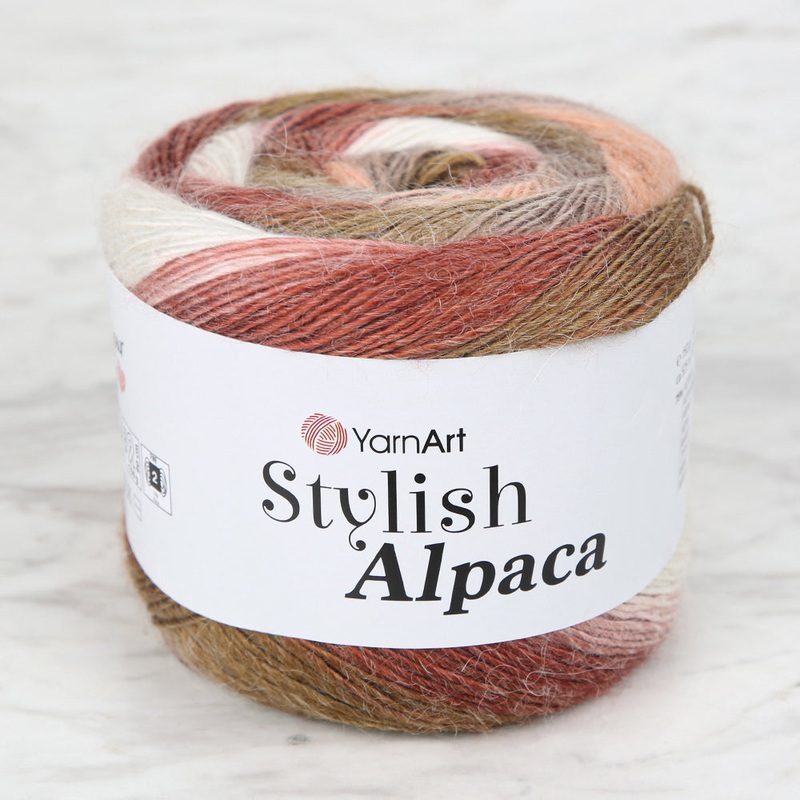 YarnArt Stylish Alpaca Hand Knitting Yarns, Variegated – 7701