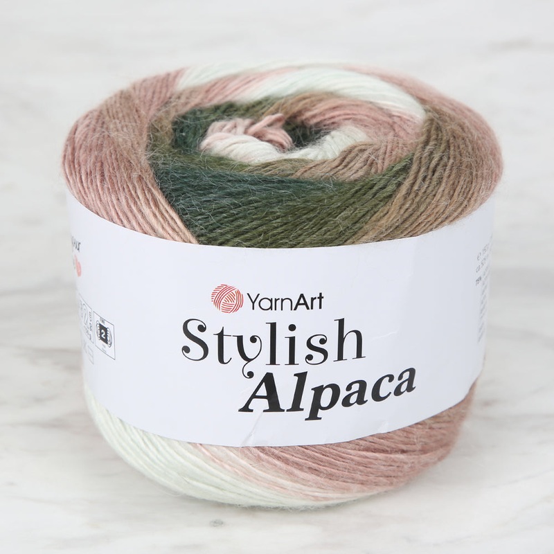 YarnArt Stylish Alpaca Hand Knitting Yarns, Variegated – 7702