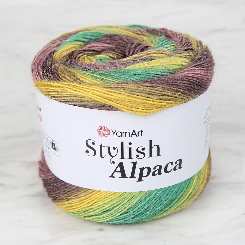 YarnArt Stylish Alpaca Hand Knitting Yarns, Variegated – 7705