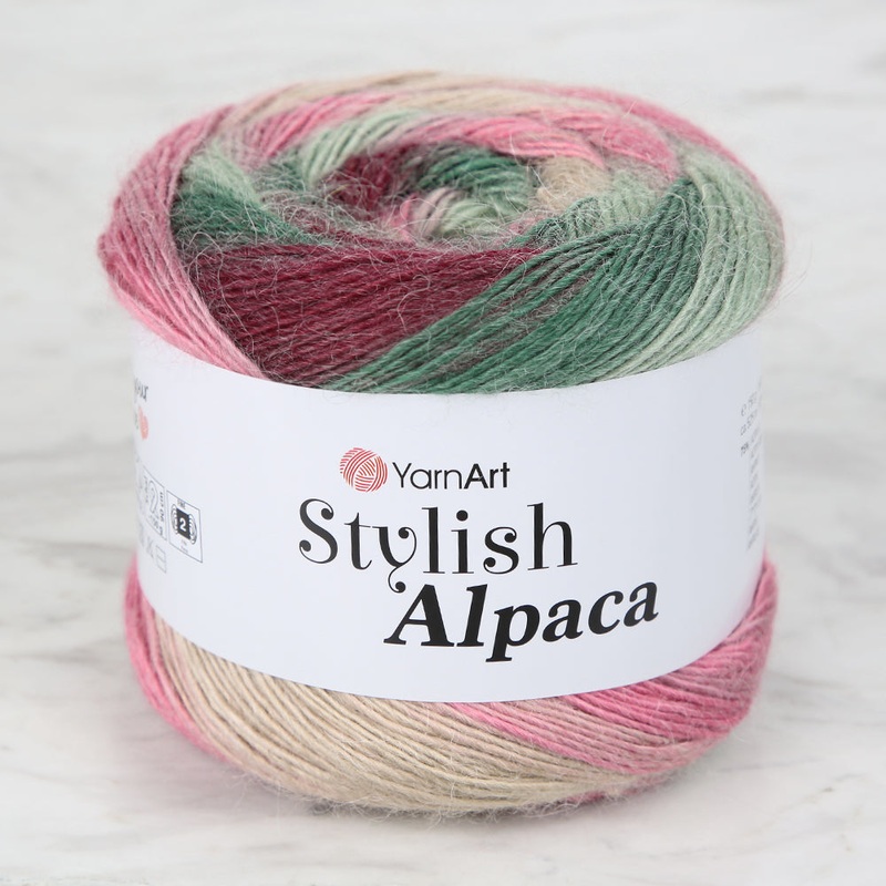 YarnArt Stylish Alpaca Hand Knitting Yarns, Variegated – 7706