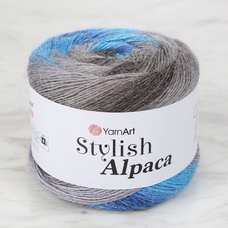 YarnArt Stylish Alpaca Hand Knitting Yarns, Variegated – 7709