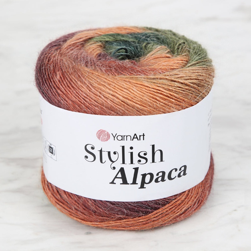 YarnArt Stylish Alpaca Hand Knitting Yarns, Variegated – 7710