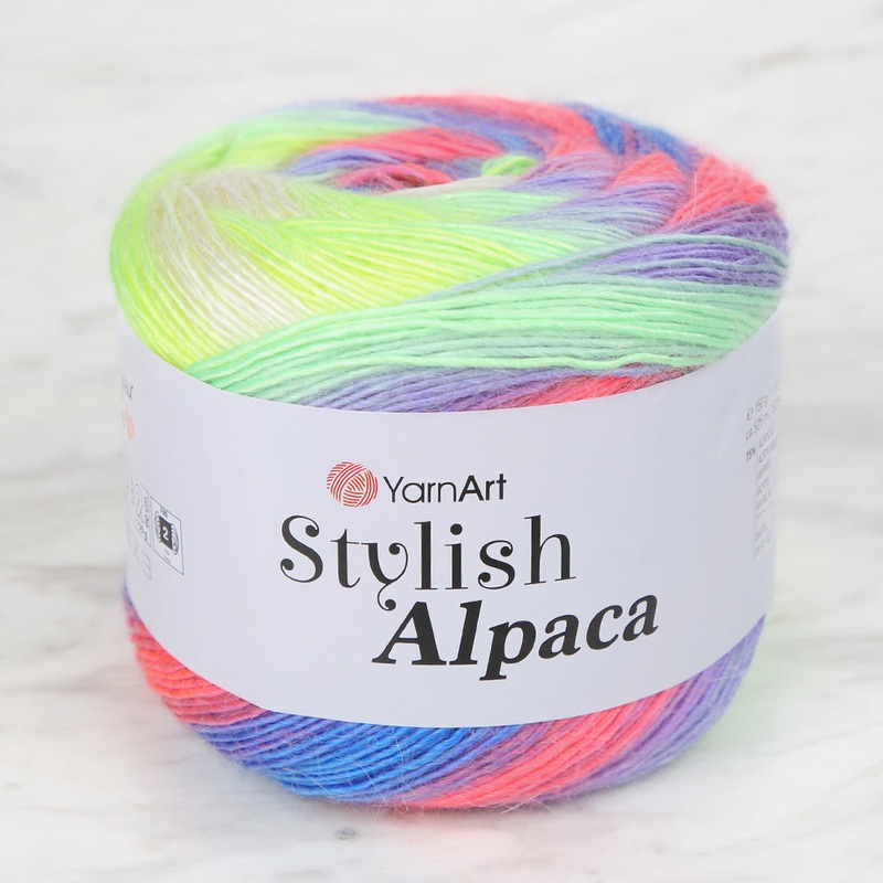 YarnArt Stylish Alpaca Hand Knitting Yarns, Variegated – 7716