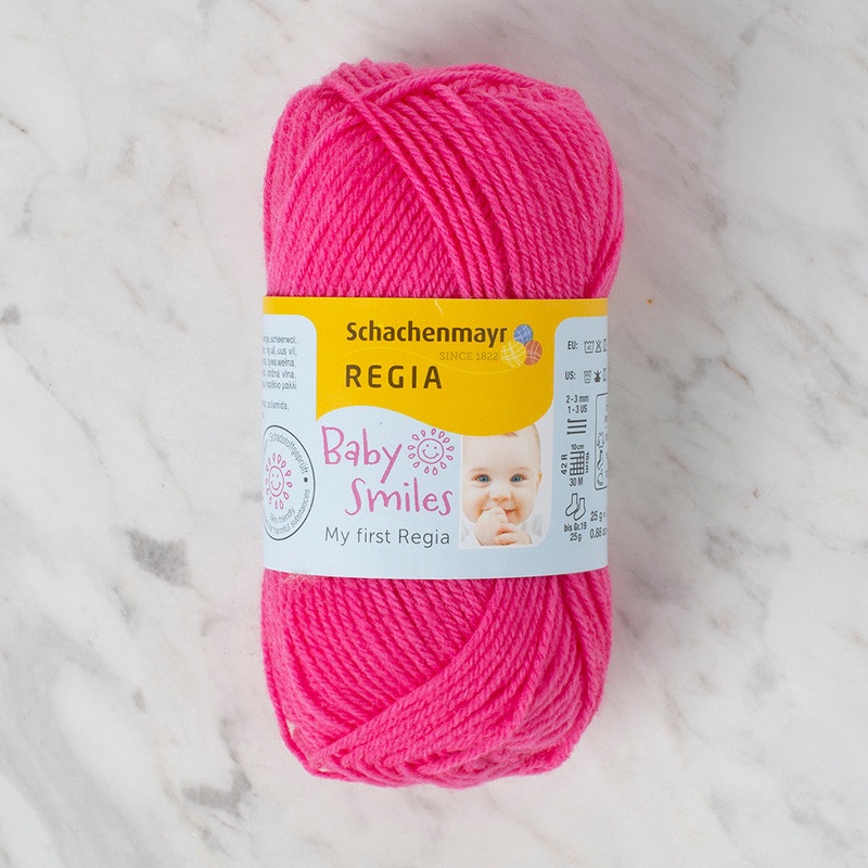 Schachenmayr Baby Smiles My First Regia 25 gr Knitting Yarn, Dark Pink – 9801296 – 01036
