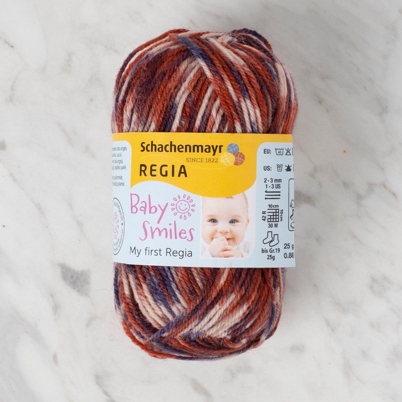 Schachenmayr Baby Smiles My First Regia 25 gr Knitting Yarn, Variegated – 9801296 – 01725