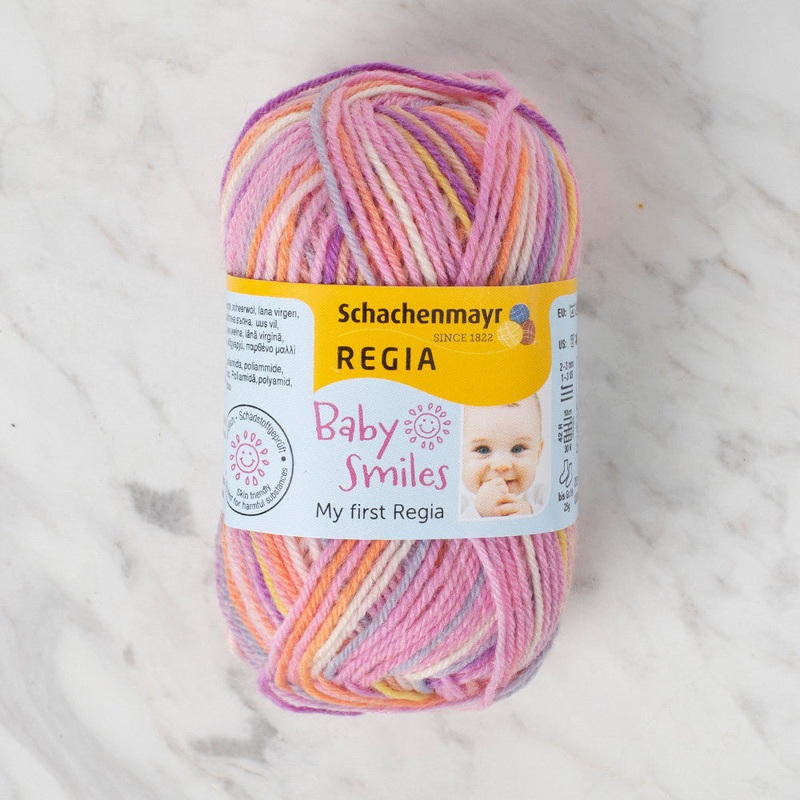 Schachenmayr Baby Smiles My First Regia 25 gr Knitting Yarn, Variegated – 9801296 – 01815