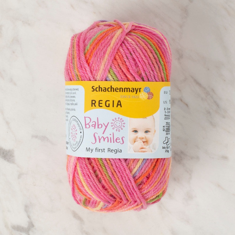 Schachenmayr Baby Smiles My First Regia 25 gr Knitting Yarn, Variegated – 9801296 – 01816