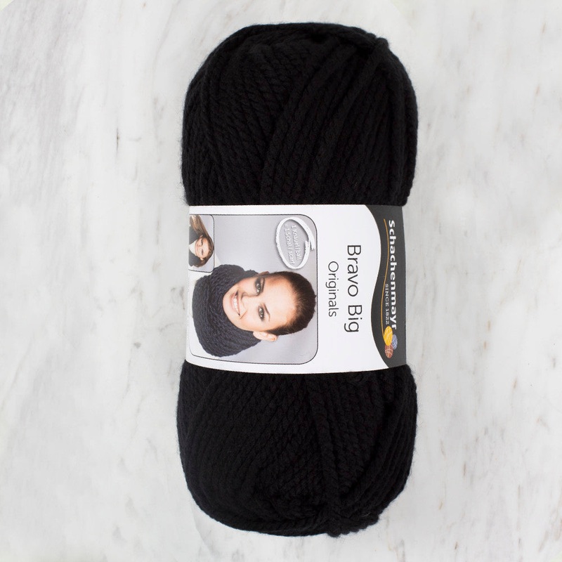Schachenmayr Bravo Big Originas 200 gr Knitting Yarn, Black – 9807705 – 00199