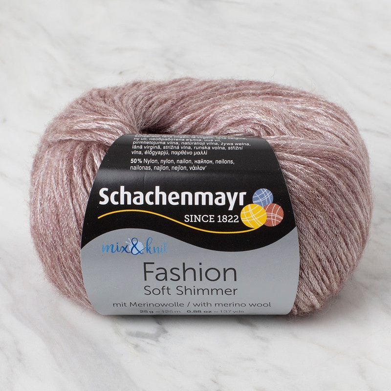 Schachenmayr Fashion Soft Shimmer 25 gr Knitting Yarn, Beige – 9807356 – 00041