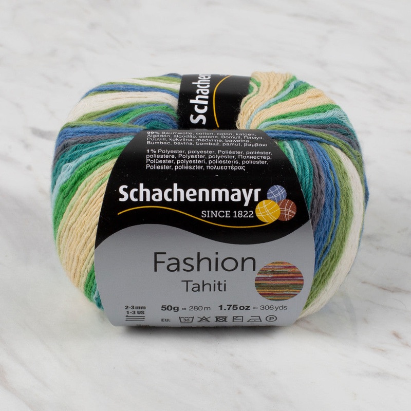 Schachenmayr Fashion Tahiti 50 gr Knitting Yarn, Variegated – 9811776 – 07616