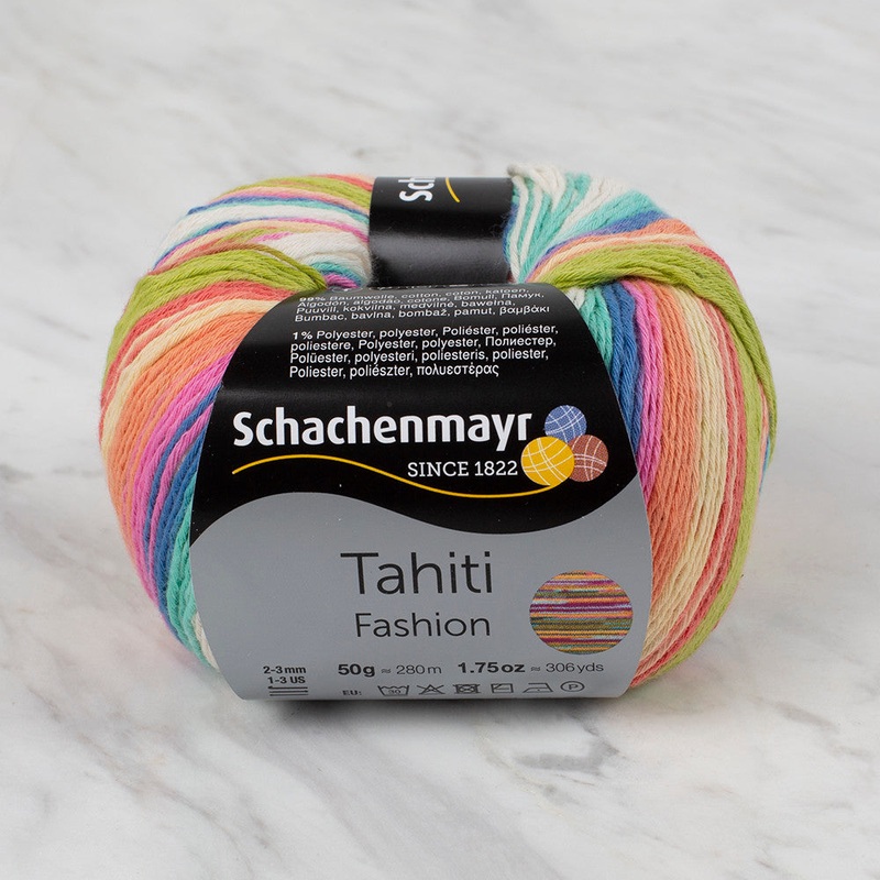 Schachenmayr Fashion Tahiti 50 gr Knitting Yarn, Variegated – 9811776 – 07624