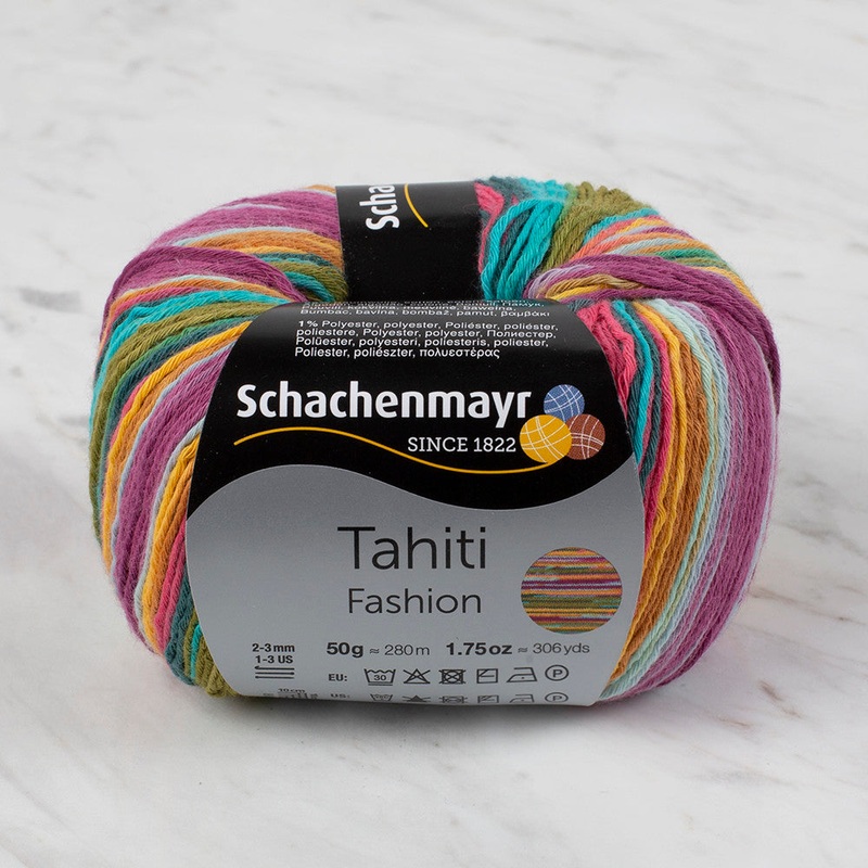 Schachenmayr Fashion Tahiti 50 gr Knitting Yarn, Variegated – 9811776 – 07642