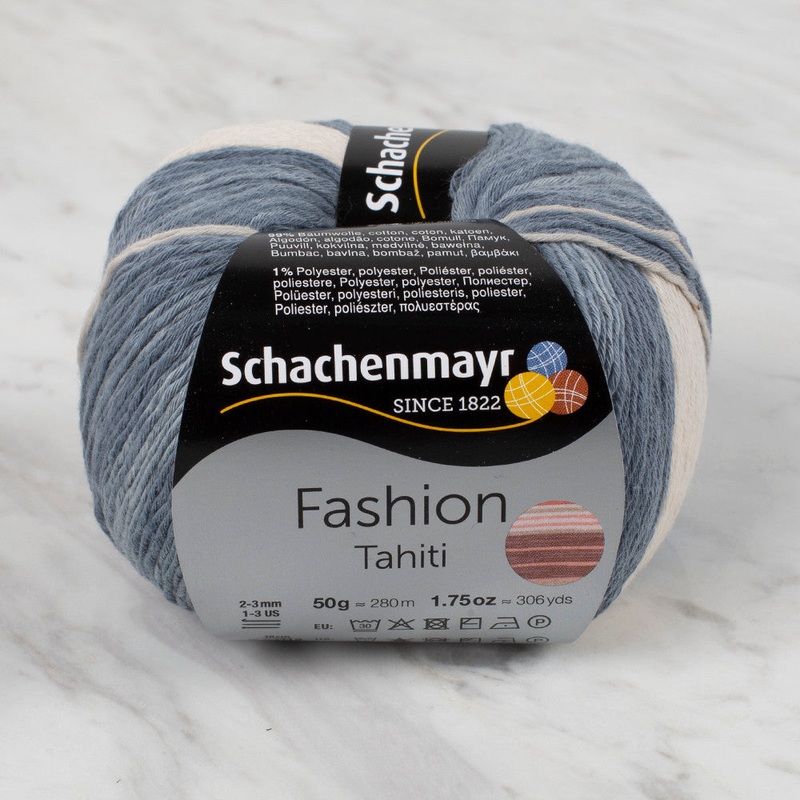 Schachenmayr Fashion Tahiti 50 gr Knitting Yarn, Variegated – 9811776 – 07687