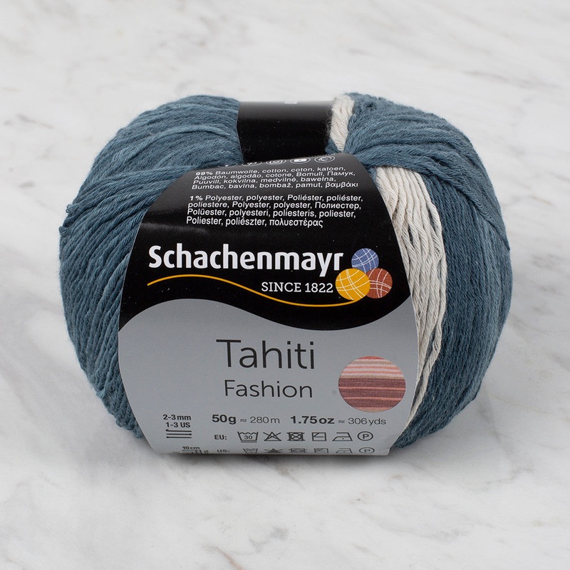 Schachenmayr Fashion Tahiti 50 gr Knitting Yarn, Variegated – 9811776 – 07688