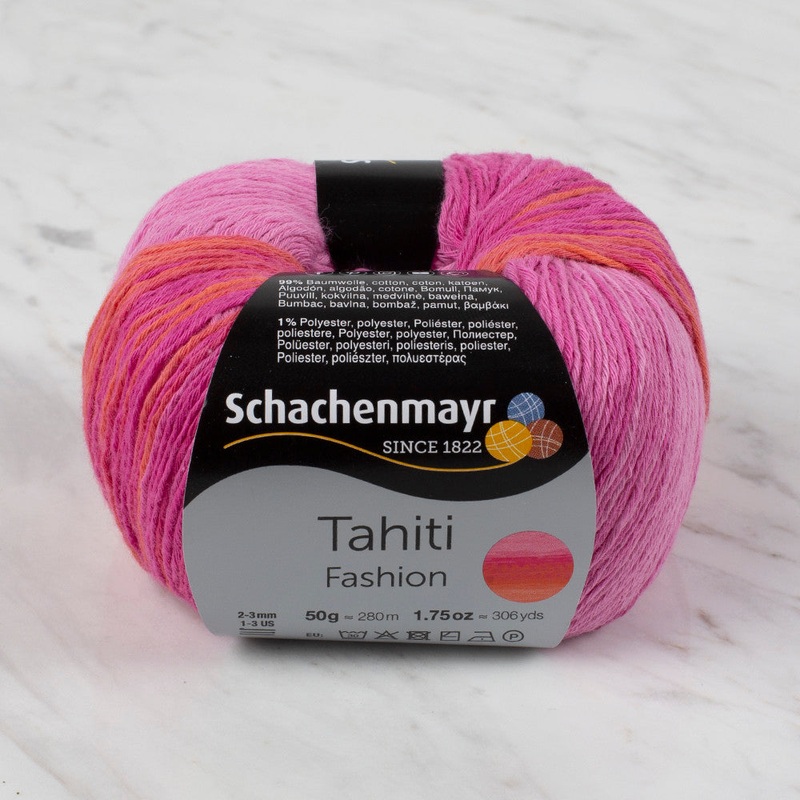 Schachenmayr Fashion Tahiti 50 gr Knitting Yarn, Variegated – 9811776 – 07690