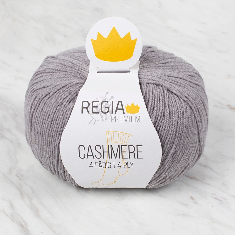 Schachenmayr Regia Premium Cashmere Knitting Yarn, Grey – 9801637 – 00096
