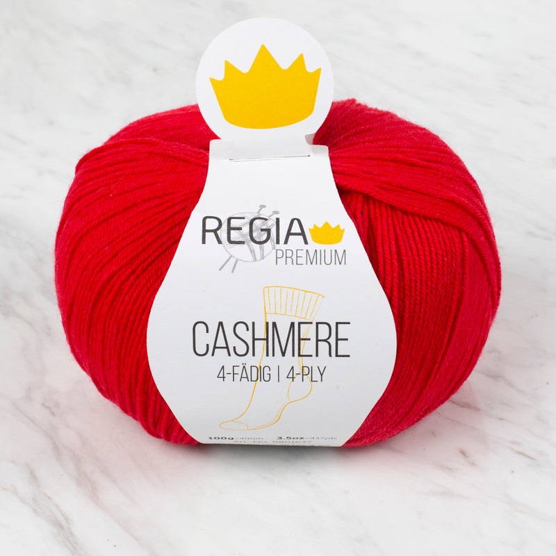 Schachenmayr Regia Premium Cashmere Knitting Yarn, Red – 9801637 – 00082