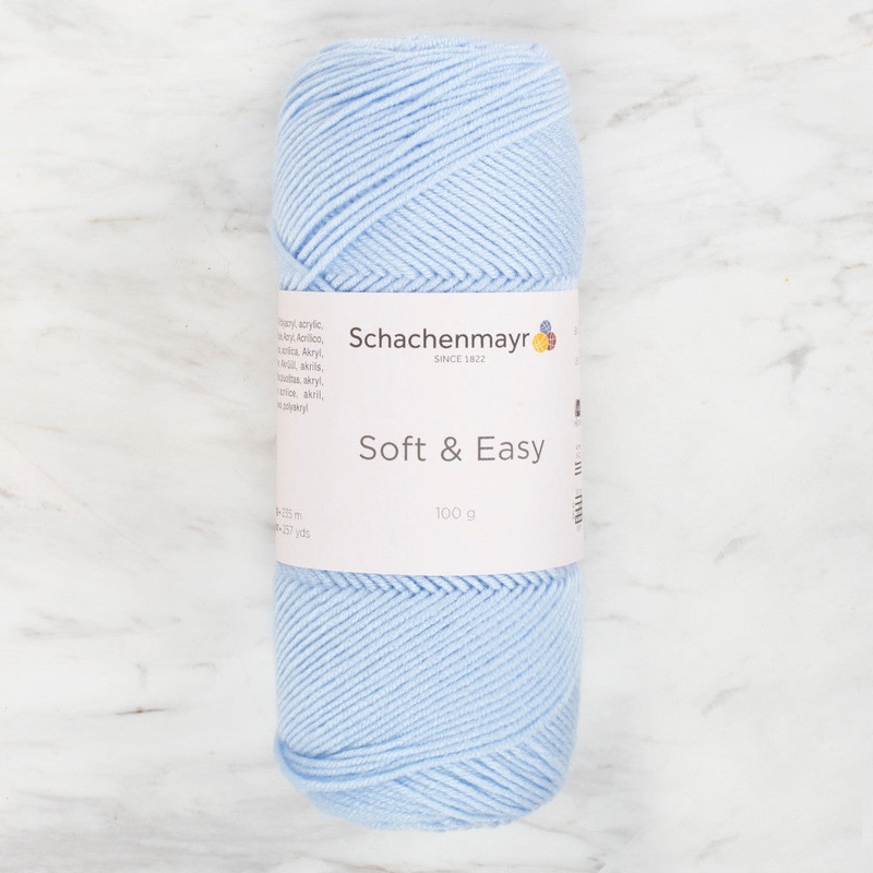 Schachenmayr Soft & Easy Knitting Yarn, Baby Blue – 9807353 – 00051