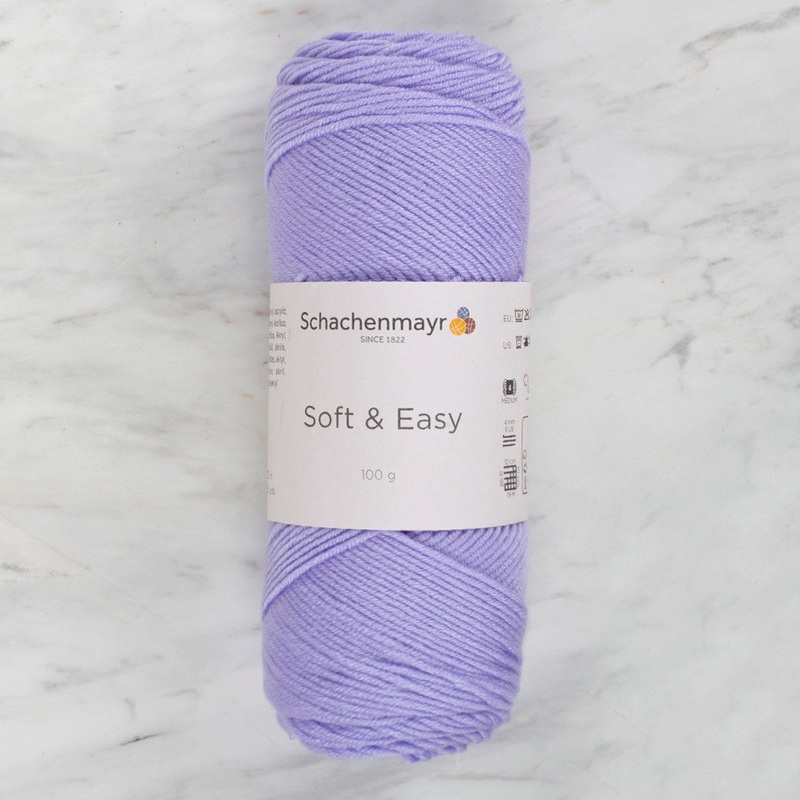 Schachenmayr Soft & Easy Knitting Yarn, Lilac – 9807353 – 00047