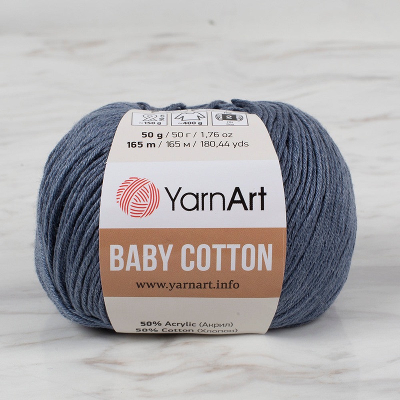 YarnArt Baby Cotton Knitting Yarn, Antracite – 453