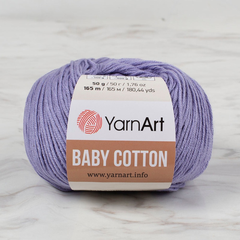 YarnArt Baby Cotton Knitting Yarn, Lilac – 418