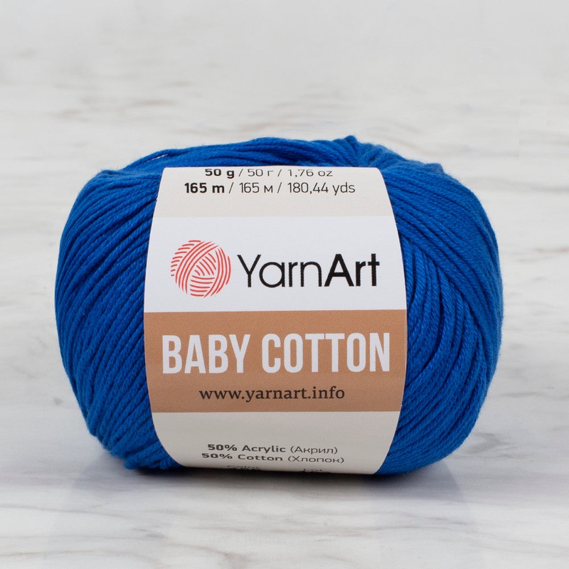 YarnArt Baby Cotton Knitting Yarn, Saxe Blue – 456