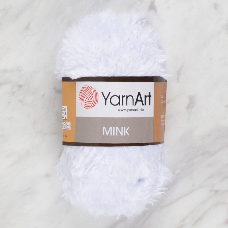 Yarnart Mink 50gr Fluffy Yarn, Reseda Green – 345