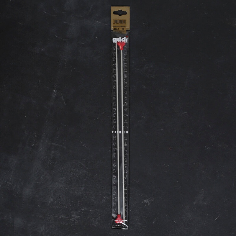 ADDI 3.75MM 40CM JACKET KNITTING NEEDLES, ALUMINIUM – 200-7