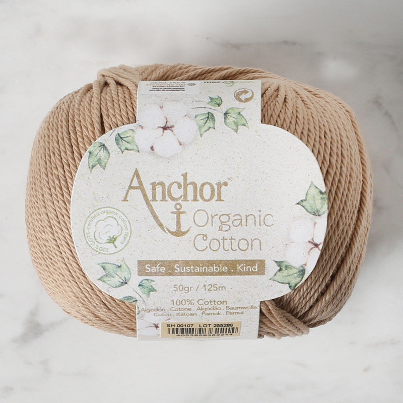 Anchor Organic Cotton Knitting Yarn, Beige – SH 00107