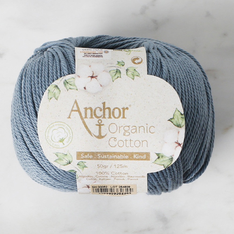 Anchor Organic Cotton Knitting Yarn, Blue – SH 00052