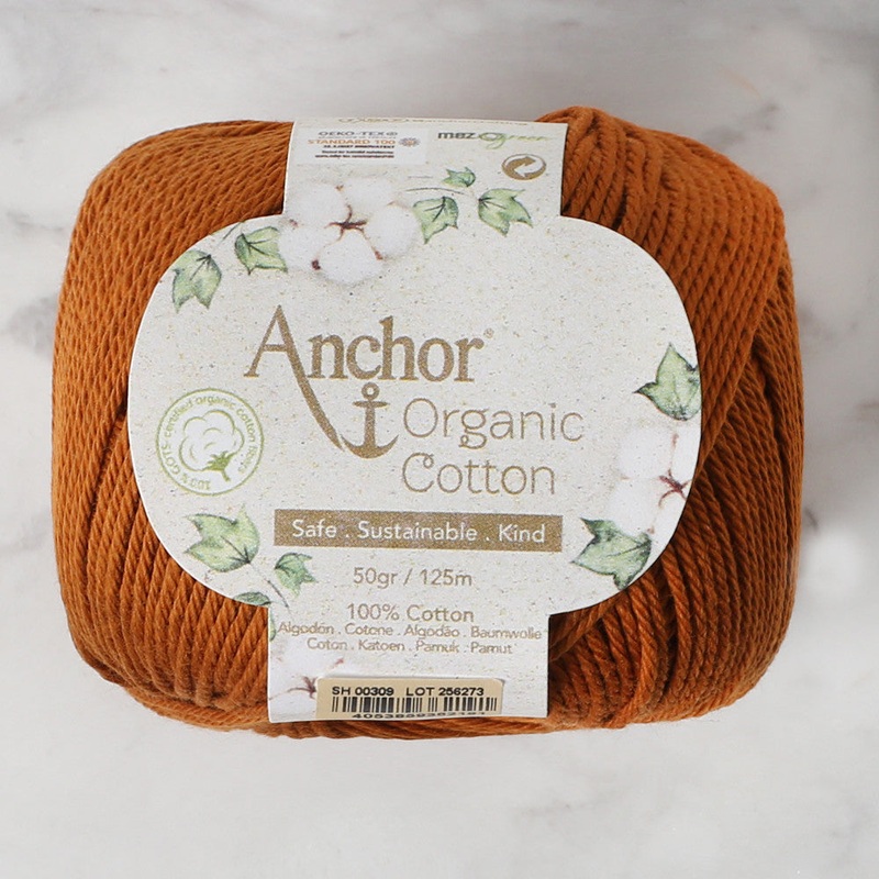 Anchor Organic Cotton Knitting Yarn, Brown – SH 00309