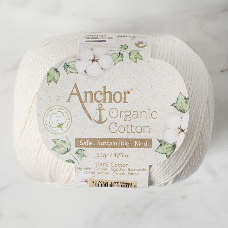 Anchor Organic Cotton Knitting Yarn, Cream – SH 00105