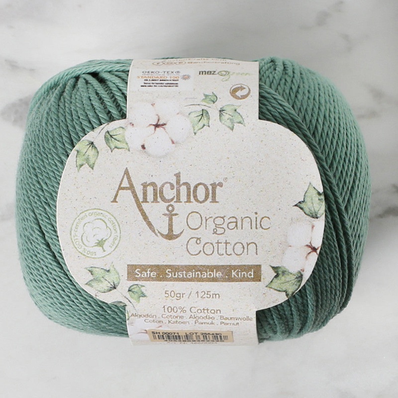 Anchor Organic Cotton Knitting Yarn, Green – SH 00071