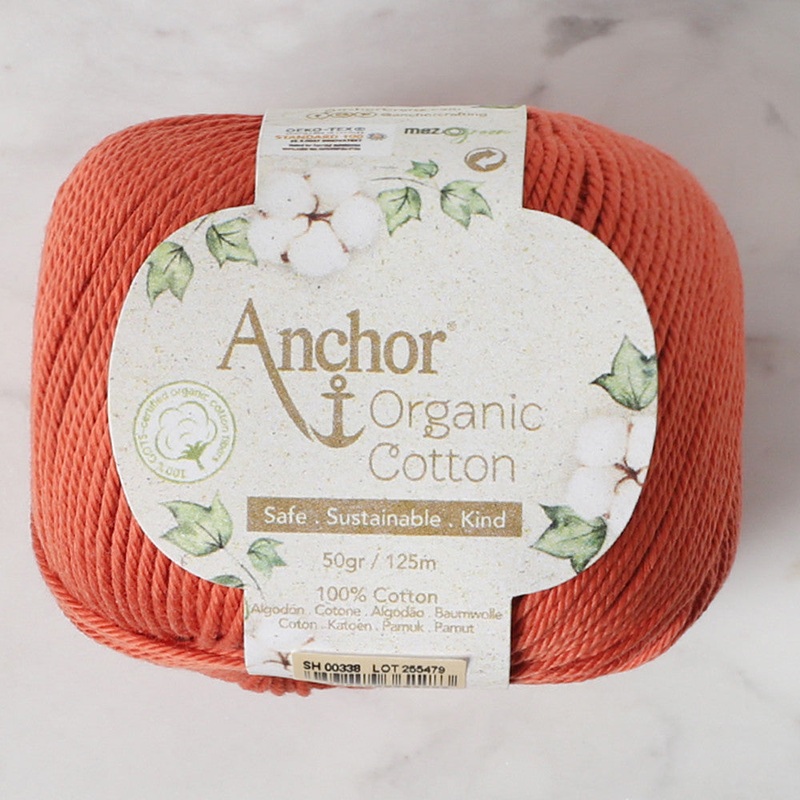 Anchor Organic Cotton Knitting Yarn, Orange – SH 00338