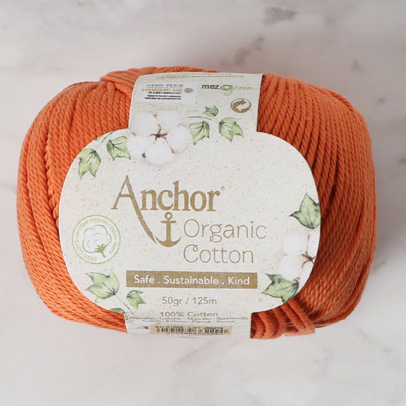 Anchor Organic Cotton Knitting Yarn, Orange – SH 01003