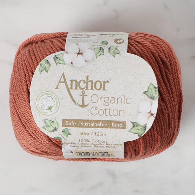 Anchor Organic Cotton Knitting Yarn, Reddish Brown – SH 00038
