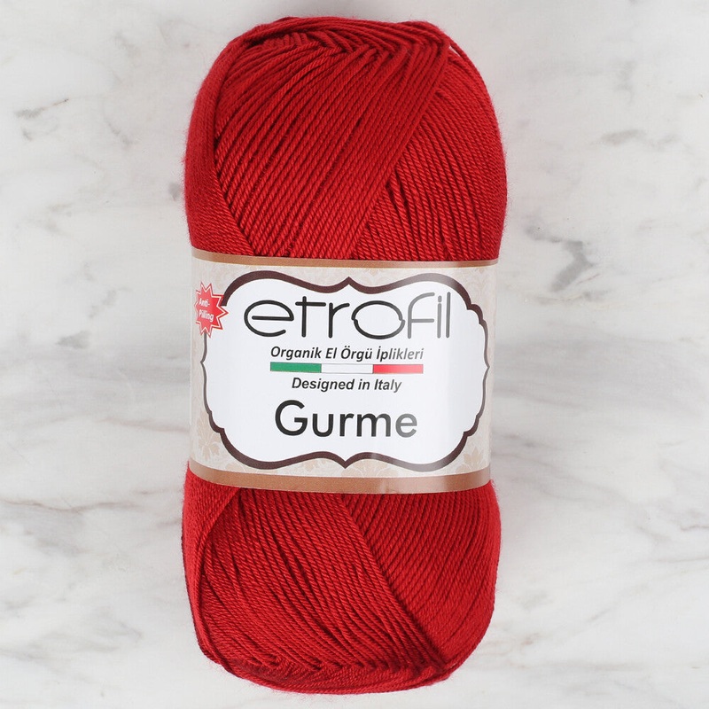 Etrofil Gurme Knitting Yarn, Dark Red – 73047