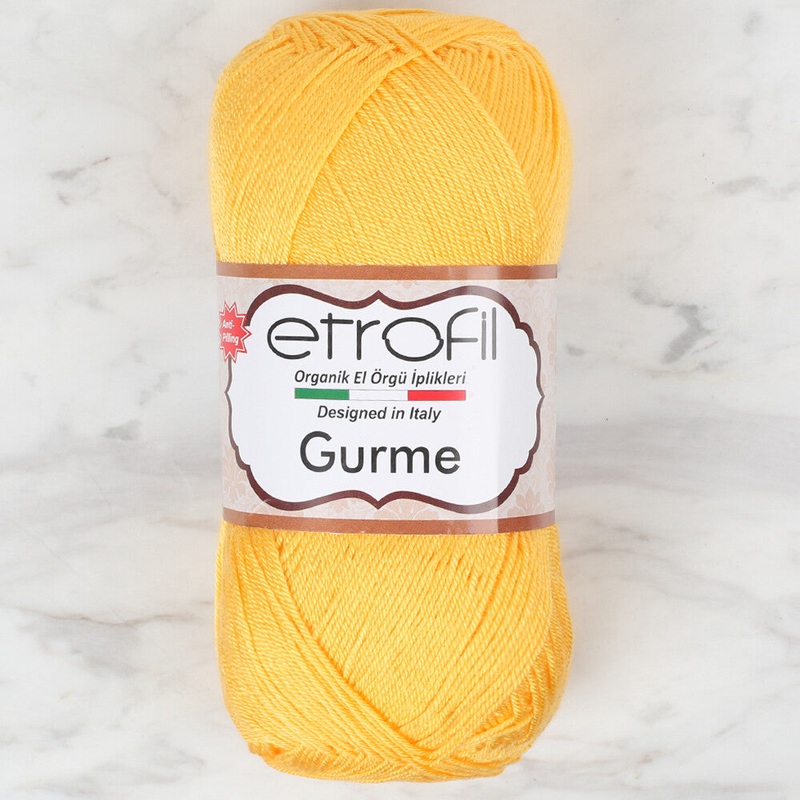 Etrofil Gurme Knitting Yarn, Dark Yellow – 72043