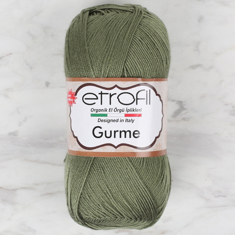Etrofil Gurme Knitting Yarn, Khaki Green – 74022