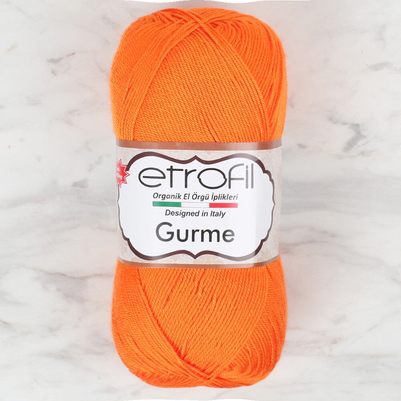 Etrofil Gurme Knitting Yarn, Orange – 72044