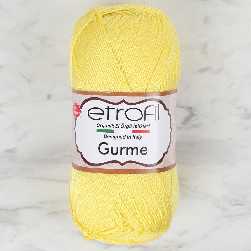 Etrofil Gurme Knitting Yarn, Yellow – 72008