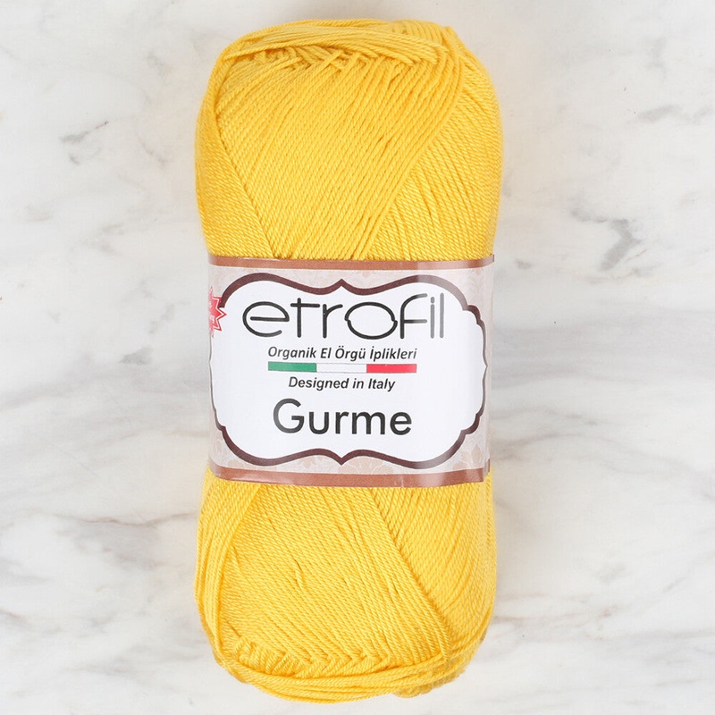 Etrofil Gurme Knitting Yarn, Yellow – 72042