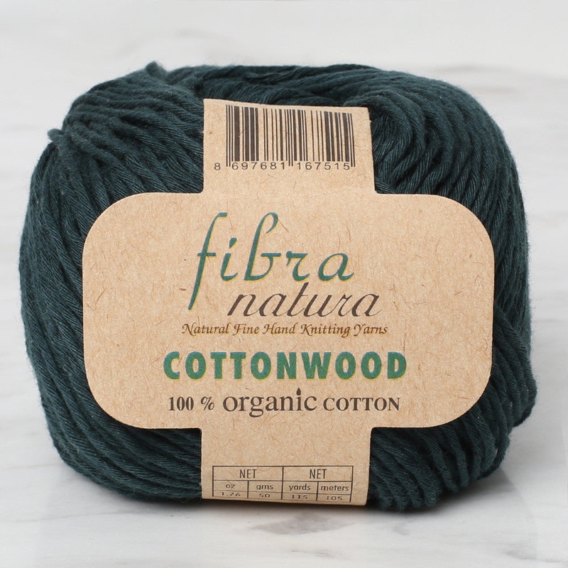 Fibra Natura Cottonwood Knitting Yarn, Green – 41115