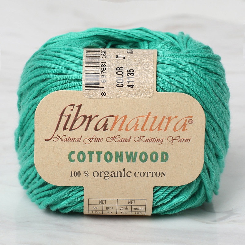 Fibra Natura Cottonwood Knitting Yarn, Green – 41135