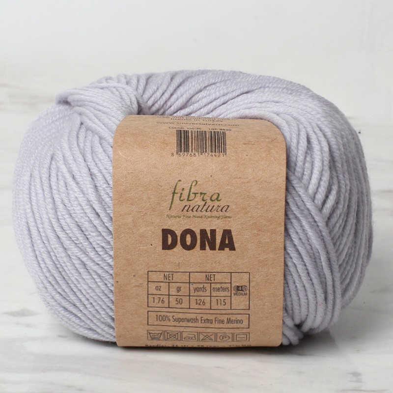 Fibra Natura Dona Knitting Yarn, Light Grey – 106-35