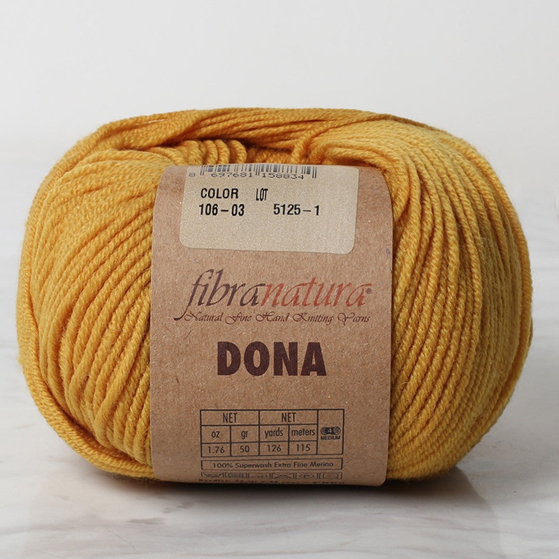 Fibra Natura Dona Knitting Yarn, Mustard – 106-03