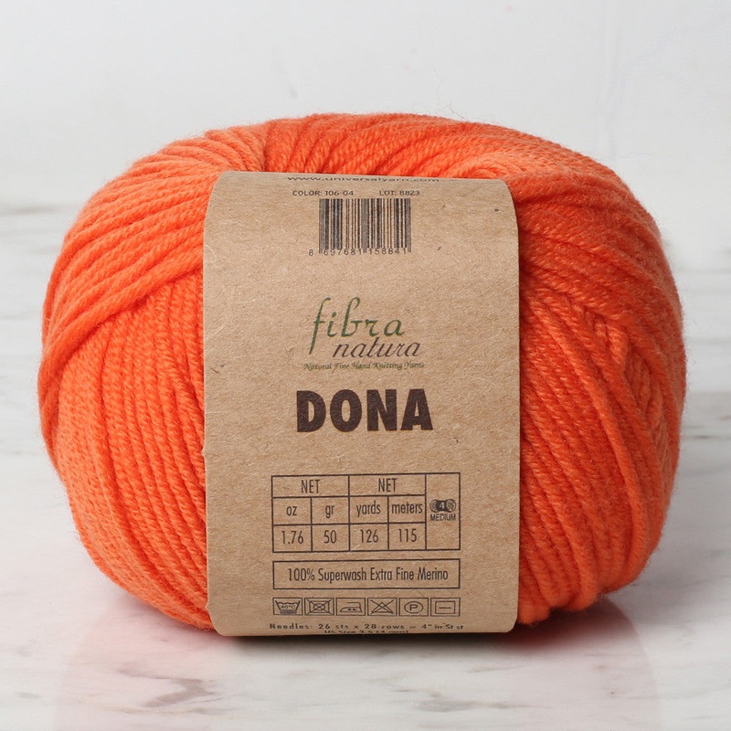 Fibra Natura Dona Knitting Yarn, Orange – 106-04
